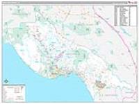 Santa Cruz, Ca Carrier Route Wall Map